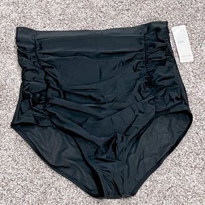 Shapermint Empetua womens XXXXL high waisted control black bikini bottom NWT